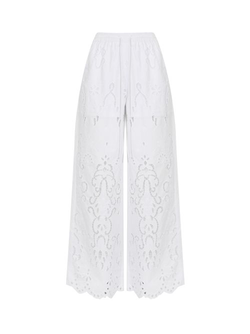 Pantalone ricamo ajour in cotone NO SECRETS | 261NS234COCCO